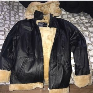 Leather Jacket with fur